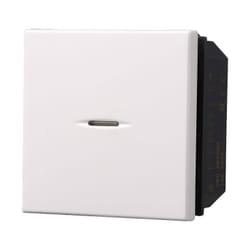 Modulo pulsante, serie Moon, bianco, 16A, compatibile con serie BTicino Axolute Ettroit AB3402