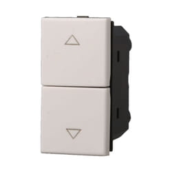 Modulo pulsante doppio, serie Moon, bianco, compatibile con serie BTicino Axolute - Ettroit AB1202