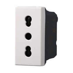 Modulo presa bipasso, serie Moon, bianco, 16A, compatibile con serie BTicino Axolute Ettroit AB2001