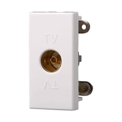 Modulo presa per antenna tv ø 9,5 mm, serie Moon, bianco, compatibile con serie BTicino Axolute Ettroit AB2251