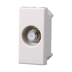 Modulo presa satellitare f, serie Moon, bianco, compatibile con serie BTicino Axolute Ettroit AB2252