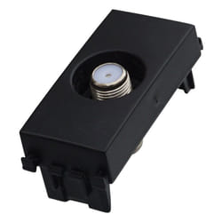 Modulo presa satellitare f, serie Venus, nero, compatibile con serie Vimar Arkè Ettroit VA2252