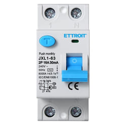 Ettroit - Interruttore Differenziale Puro 2P 16A 6kA 30mA 220V Salvavita