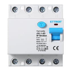 Ettroit - Interruttore Salvavita Differenziale Puro 4P 16A 6kA 30mA 380V