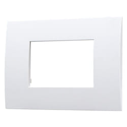 Placca serie Venus, 3 moduli, plastica, bianca, compatibile con serie Vimar Arkè Ettroit VA83301