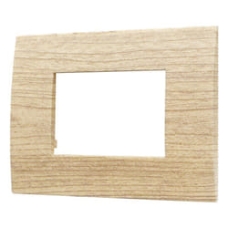 Placca serie Venus, 3 moduli, plastica, legno chiaro, compatibile con serie Vimar Arkè Ettroit VA83304