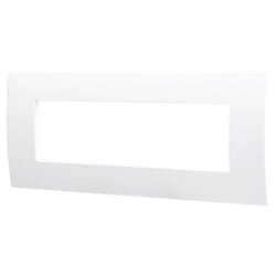 Placca serie Venus, 7 moduli, plastica, bianca, compatibile con serie Vimar Arkè Ettroit VA83701