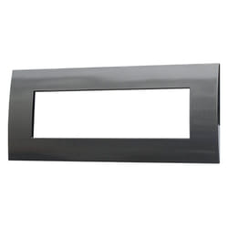 Placca serie Venus, 7 moduli, plastica, acciaio scuro, compatibile con serie Vimar Arkè Ettroit VA83707