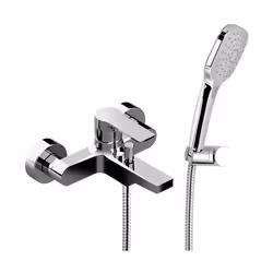 Miscelatore per vasca Reflex kit miscelatore per vasca cromo Kit miscelatore esterno per vasca con deviatore integrato, inclu ...