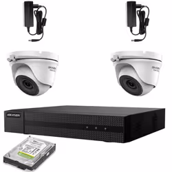 KIT VIDEOSORVEGLIANZA HIKVISION 2 TELECAMERE 5 MPX DVR 4 CANALI 5 MPX HD 1TB Il kit di videosorveglianza comprende: 1x HWD-71 ...