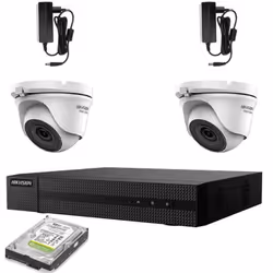 KIT VIDEOSORVEGLIANZA HIKVISION 2 TELECAMERE 5 MPX DVR 4 CANALI 5 MPX HD 2TB Il kit di videosorveglianza comprende: 1x HWD-71 ...