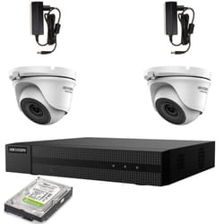 Kit videosorveglianza Hikvision 2 telecamere dome 5 mpx ahd 2 tb