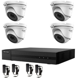 Kit videosorveglianza Hikvision 4 telecamere dome 5 mpx dvr 4 canali ahd