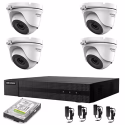 KIT VIDEOSORVEGLIANZA HIKVISION 4 TELECAMERE 5 MPX DVR 4 CANALI 5 MPX HD 2TB IL kit di videosorveglianza comprende: 1x HWD-71 ...