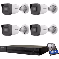 Kit di Videosorveglianza HWN-2104MH e HWI-B020H 2.8MM Sistema NVR con 4 Canali e Telecamere HD Il sistema comprende un NVR a ...