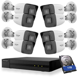 Kit videosorveglianza Hikvision 8X telecamere 2MPX nvr 1TB hiwatch 4 canali 4 mpx