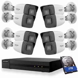 Kit di Videosorveglianza HWN-2104MH e HWI-B020H 2.8MM Sistema NVR con 4 Canali e Telecamere HD Il sistema comprende un NVR a ...