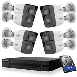 Kit videosorveglianza Hikvision 8X telecamere 2MPX nvr 2TB hiwatch 4 canali 4 mpx
