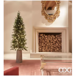 Albero di Natale Pino Slim 150x60 cm 260 LED Questo elegante albero di Natale Pino Slim è perfetto per decorare anche gli spa ...
