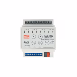 Gli attuatori MW MEAN WELL KAA-4R4V-10 sono dispositivi dimmer KNX a 4 canali dotati di relay di alta qualità, adatti per com ...