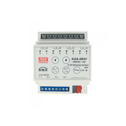 Mean Well - mw KAA-4R4V-10 Attuatore knx Led Dimmer 0-10V 4 Canali 10A Konnex Per Guida din Binario