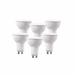 Lampada Faretto Led Attacco GU10 220V 5W 400lm Bianco Neutro 4000K; Diffusore Opale,Angolo Largo 110 Gradi Diametro 50mm Alte ...