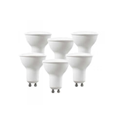6 pz Lampada Led GU10 5W 220V 110 Gradi Bianco Neutro 4000K Diffusore Opale SKU-212740