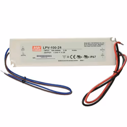 Alimentatore switching Mean Well LPV-100-24 è un alimentatore in custodia resinato (Waterproof IP67), particolarmente indicat ...