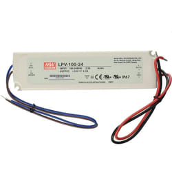 Mean Well - Alimentatore Switching 100.8W 24Vdc 4.2A Singola Uscita LPV-100-24 IP67 meanwell