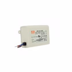 Un Alimentatore Trasformatore Corrente Costante Led Driver CC 1050mA 11V-33V DC 35W IP42 Marca "MW MEAN WELL" Modello APC-35- ...