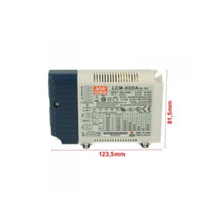 Led Driver cc mw Mean Well LCM-60DA2 Dimmerabile dali Corrente Costante Selezionabile 500/600/700/900/1050/1400mA