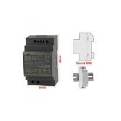 Mean Well - mw HDR-60-24 Trasformatore Rotaia Industriale 24V 60W Barra Guida din Rail Power Supply Universale