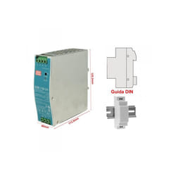 Mean Well - mw EDR-150-24 Trasformatore Rotaia Industriale 24V 156W 6,5A Barra Guida din Rail Power Supply Universale