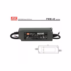 Un Alimentatore Trasformatore CV Led Professionale Marca MW MEAN WELL Modello PWM-40-12 Dimmerabile 3 in 1 Con Segnale 0-10VD ...