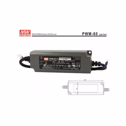 Un Alimentatore Trasformatore CV Led Professionale Marca MW MEAN WELL Modello PWM-60-12 Dimmerabile 3 in 1 Con Segnale 0-10VD ...