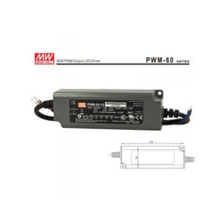Mean Well - Alimentatore Led mw PWM-60-12 Dimmerabile 60W 12V IP67 Dimming 3 in 1 0-10V 10V pwm Resistance
