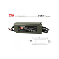 Mean Well - Alimentatore Led mw PWM-90-12 Dimmerabile 90W 12V IP67 Dimming 3 in 1 0-10V 10V pwm Resistance