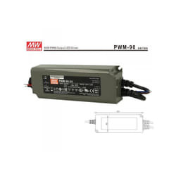 Mean Well - Alimentatore Led mw PWM-90-24 Dimmerabile 90W 24V IP67 Dimming 3 in 1 0-10V 10V pwm Resistance