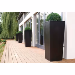 Vaso 37,5x102 cm in Resina Arkema Quadro 102 Bianco - Vista aggiuntiva 2