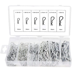 Set Assortimento Coppiglie Perni Fermi a Molla di Sicurezza R-Clip 150Pz 6 Tg