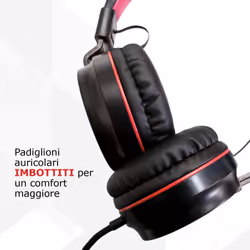Techmade TM-IP952-MIL cuffia e auricolare Cablato A Padiglione Musica e Chiamate Nero, Rosso - Vista aggiuntiva 5