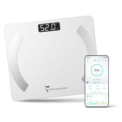 Techmade TM-SCALE-WH bilance pesapersone Rettangolo Bianco Bilancia pesapersone elettronica
