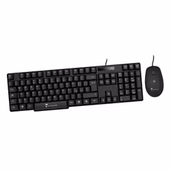 Techmade TM-KB828+M102, Cablato, USB, Nero, Mouse incluso