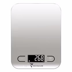 Techmade TM-KT630LB bilancia da cucina Acciaio inox Superficie piana Rettangolo Bilancia da cucina elettronica