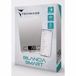 Techmade TM-KT630LB bilancia da cucina Acciaio inox Superficie piana Rettangolo Bilancia da cucina elettronica - Vista aggiuntiva 4