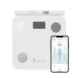 Techmade TM-SCALE2 bilance pesapersone Quadrato Bianco Bilancia pesapersone elettronica