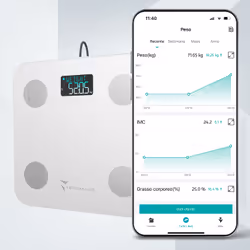Techmade TM-SCALE2 bilance pesapersone Quadrato Bianco Bilancia pesapersone elettronica