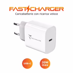 Techmade TM-381B Caricabatterie per dispositivi mobili Universale Bianco AC Ricarica rapida Interno