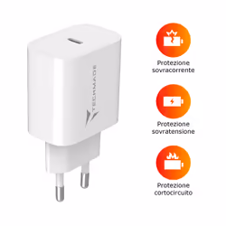 Techmade TM-381B Caricabatterie per dispositivi mobili Universale Bianco AC Ricarica rapida Interno