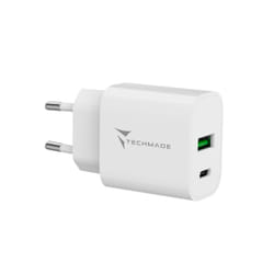 Techmade TM-389 Caricabatterie per dispositivi mobili Universale Bianco AC Ricarica rapida Interno